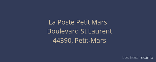 La Poste Petit Mars