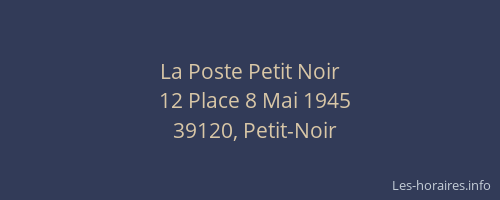 La Poste Petit Noir