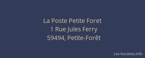 La Poste Petite Foret