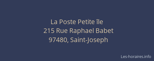 La Poste Petite &icirc;le