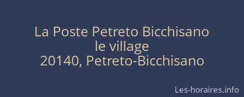 La Poste Petreto Bicchisano