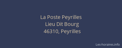 La Poste Peyrilles