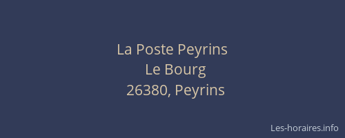 La Poste Peyrins