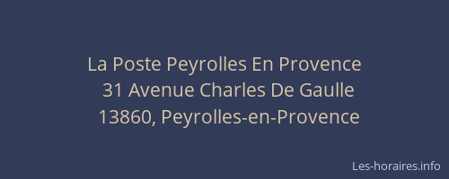 La Poste Peyrolles En Provence