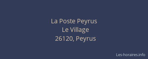 La Poste Peyrus