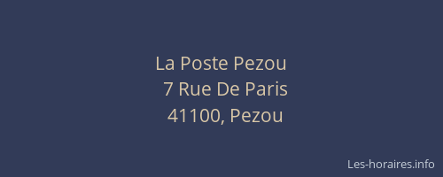 La Poste Pezou