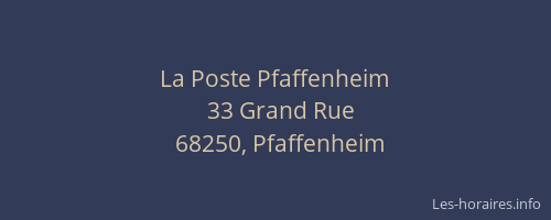 La Poste Pfaffenheim