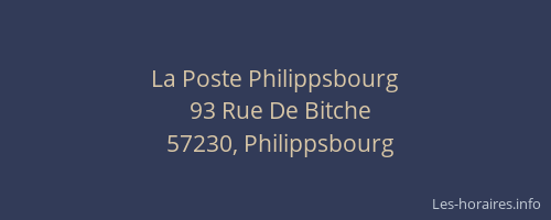 La Poste Philippsbourg
