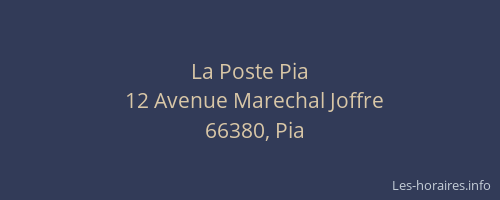 La Poste Pia