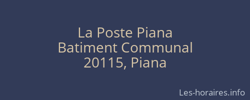 La Poste Piana
