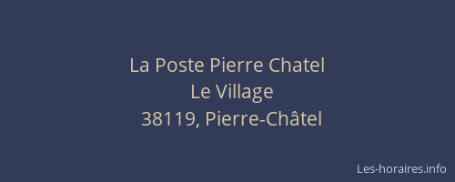 La Poste Pierre Chatel