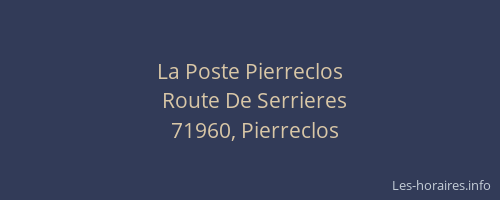 La Poste Pierreclos