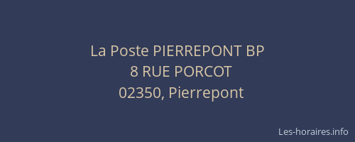 La Poste PIERREPONT BP