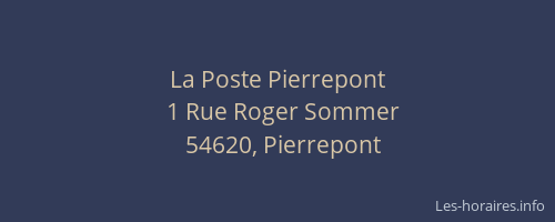 La Poste Pierrepont