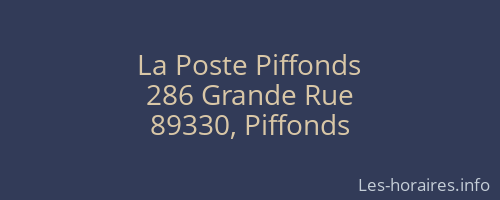 La Poste Piffonds