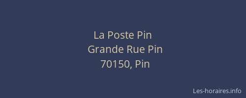 La Poste Pin