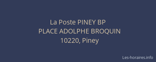La Poste PINEY BP