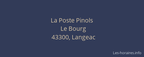 La Poste Pinols