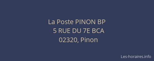 La Poste PINON BP