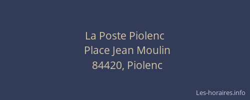 La Poste Piolenc