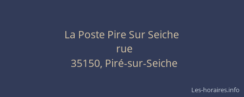 La Poste Pire Sur Seiche