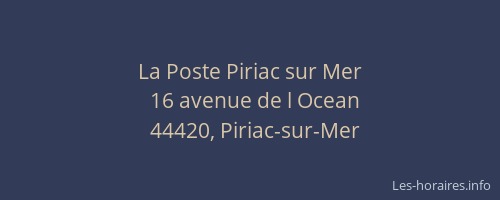 La Poste Piriac sur Mer