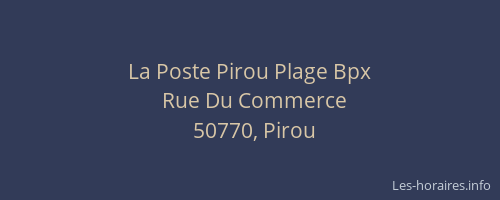 La Poste Pirou Plage Bpx