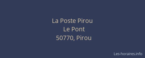La Poste Pirou