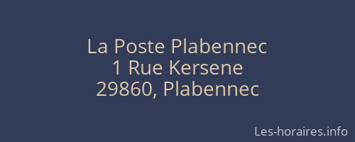 La Poste Plabennec