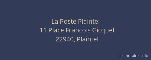 La Poste Plaintel