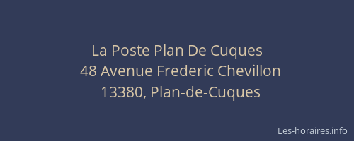 La Poste Plan De Cuques