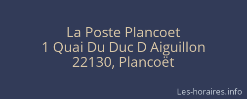 La Poste Plancoet