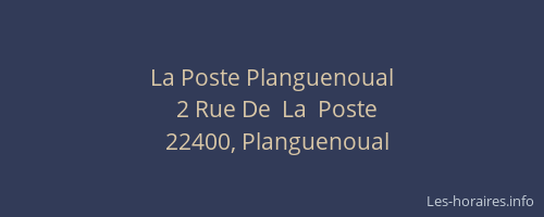 La Poste Planguenoual