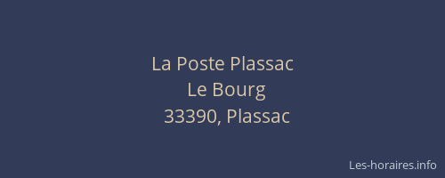 La Poste Plassac