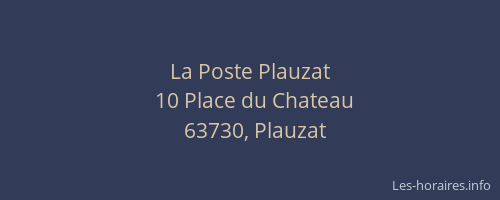 La Poste Plauzat