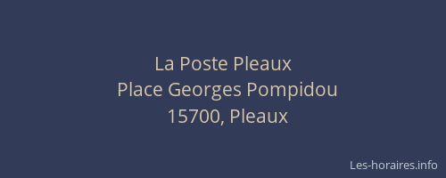 La Poste Pleaux