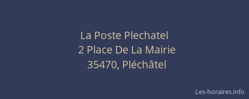 La Poste Plechatel