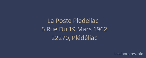 La Poste Pledeliac