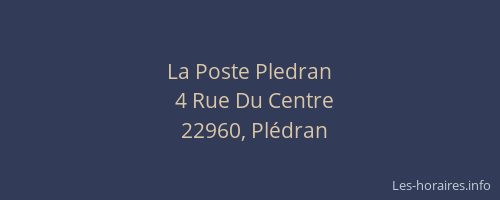 La Poste Pledran