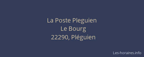 La Poste Pleguien