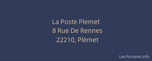 La Poste Plemet