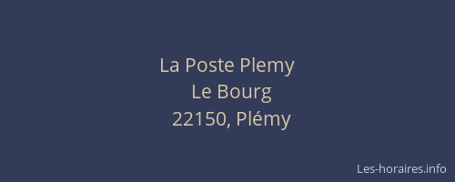 La Poste Plemy