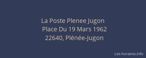 La Poste Plenee Jugon