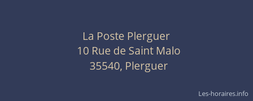 La Poste Plerguer