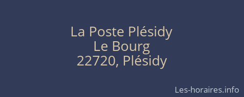 La Poste Plésidy