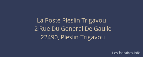 La Poste Pleslin Trigavou