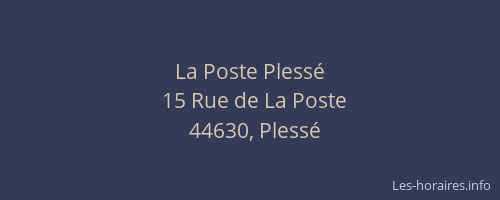 La Poste Plessé