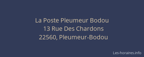 La Poste Pleumeur Bodou