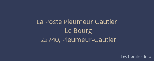 La Poste Pleumeur Gautier