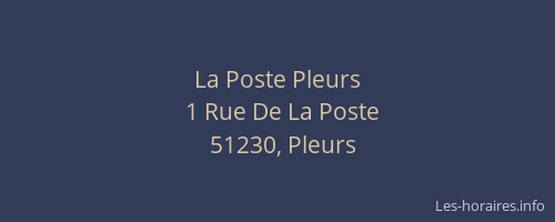 La Poste Pleurs